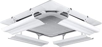 Air Conditioner Deflector for Ceiling Central Air Conditioning Angle Adjustable Prevent The Cold Air From Blowing Straight Lightweight Plastic Easy Installation(One Slice) (60cm)