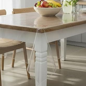 STITCHNEST PVC Transparent 4 Seater Dining Table Cover Without Lace, (40x60 Inches)