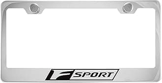 Silver Chrome F-Sport Racing Stainless Steel License Plate Frame Cover For Lexus F Sport (1)