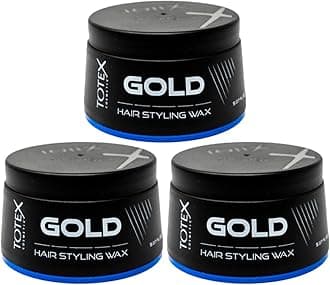 TotexHair Styling Gold Wax | Strong Hold Perfect Scent. Shiny Texture Finish | Hair Defining New Formulation Paste Wax For Men & Woman 150 ml (Pack Of 3)