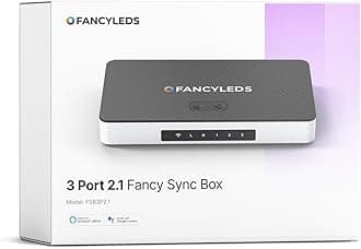 New RGBW 3 HDMI 2.1 Fancy Sync Box with 3 HDMI Ports, 4K 120Hz, HDR (for 24" to 55" TVs)