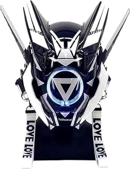 Punk Gothic Cyber Mask for Men,Techwear Futuristic Full Face Mask Christmas Cosplay Costume Accessory