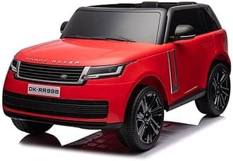 DORSA Licensed Kids Range Rover Realistic Design Premium Version Music, USB & Light | Electric Kids Baby Big Car Battery Car for Kids to Drive 2 to 7 Years Boy Girl(Metallic Red)