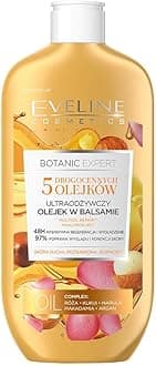 Eveline Cosmetics Botanic Expert Ultra-Nourishing Body Oil Balm with Rose, Macadamia, Argan, Marula & Kukui Oils - PRO BOTANIC OIL Booster™ for Hydrated & Radiant Skin - 350 ml