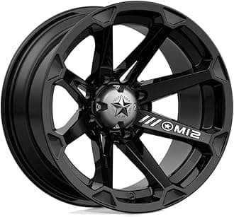 MSA Offroad Wheels M12 DIESEL Gloss Black Wheel with Aluminum (14 x 7. inches /4 x 110 mm, -47 mm Offset)