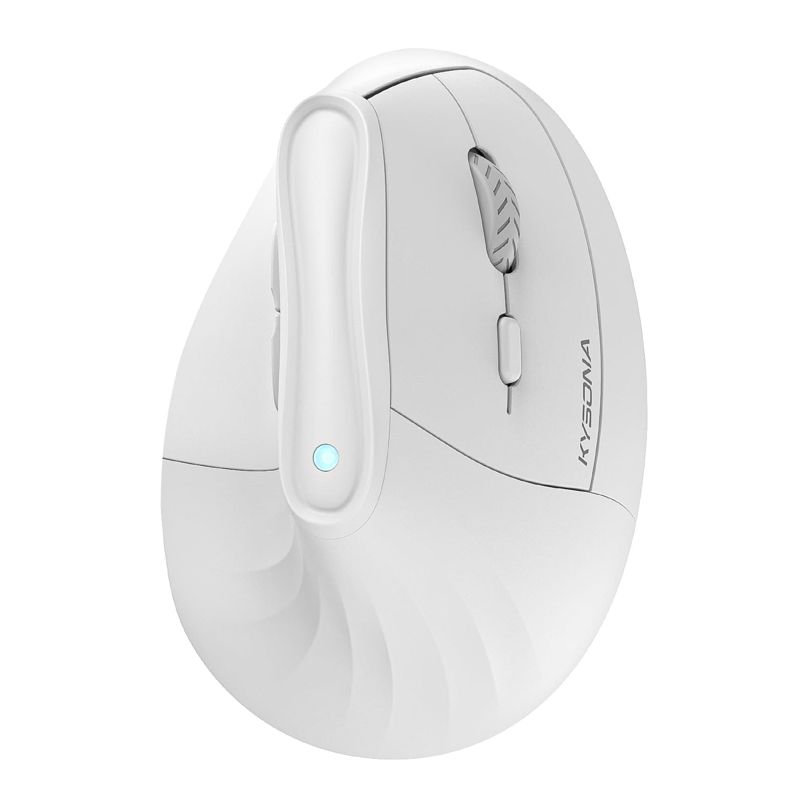 - 57° Ergonomic Wireless Tower Mouse, Vertical Quiet Ergo Mouse, Bluetooth(BT5.0,BT3.0)&2.4G, (800/1200/2400/2400/4000), 5 Buttons for Windows, macOS, iPadOS, Laptop, PC,White