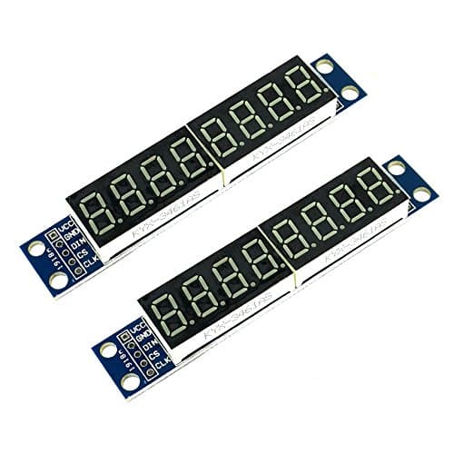 Optimus Electric Mini LED Display Panel Screen MAX7219 7-Segments 8-Digits Display Controller from Pack of 2