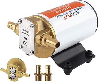 SEAFLO 24v Self Priming Impeller Gear Pump 3.2 GPM/18.0 LPM for Diesel Lubricant Machine Fuel Scavenge Oil Transfer