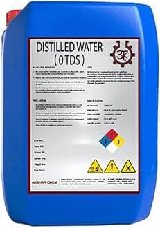 Premium Distilled Water 0 TDS (10 KG) - Pure Water for Versatile Applications