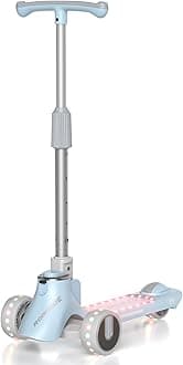 Electric Scooter - 8.5" Solid Tires, 350W Motor, Up to 19 MPH and 21-23 Miles Long-Range Portable Foldable Commuting Scooter for Adults with Double Braking System and App