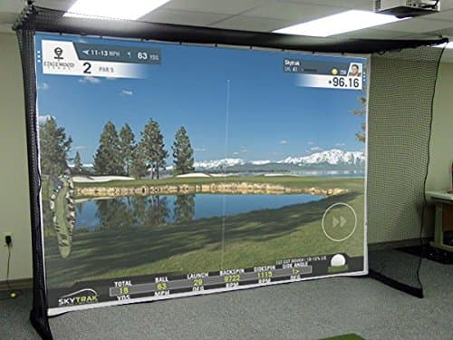 Impact screen, resistant canvas golf simulator