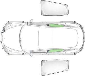 Car Window Shades for Toyota Fortuner 2006-2016,Privacy Sun Shade Set for Front Windshield Side and Rear Windows,Keep Your Car Cooler,Rear 2PCS