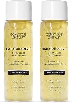 Cleanser | 130ml | Face Wash, Cleanser for Oily Skin, Makeup Remover, For Men & Women with SPF & Impurities For Soft & Glowing Skin, Natural Oil - Daily Dissolve (Pack of 2)