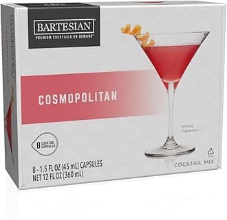 Cosmopolitan Cocktail Mixer Capsules, Pack of 8 Cocktail Capsules, for Bartesian Premium Cocktail Maker (55419)