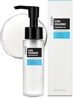 ULTRA HYALURONIC CLEANSING OIL, Travel-Size, Korean Facial Cleanser l Blackhead, Makeup Removal with Hyaluronic Acid, Cruelty Free, No Mineral Oil [1.69fl.oz (Pack of 1)]