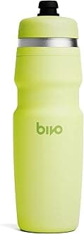 Bivo Duo 25oz Non Insulated Stainless Steel Bike Water Bottle - Lightweight for Cycling, Hiking, Sports - No Plastic Taste, Fits Most Cages, Dishwasher Safe (Matcha)