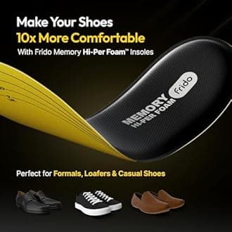 Frido MaxComfort Memory Hi-Per Foam Trimmable Insole Compatible for Formal Shoes, Loafers, Running, and Casual Shoes, Large (9-13 UK), Pack of 1 Large (9 to 13 UK) Max Comfort (Pack of 1 Pair)