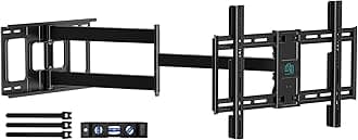 Long Arm TV Wall Mount for 42-80 inch TVs, Full Motion with 43 inch Extension Articulating Arms, Swivel and Tilt TV Bracket, Holds up to 110 lbs, Max VESA 600x400mm