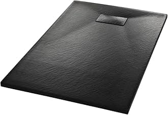 'vidaXL SMC Shower Base Tray - Low-Profile, Black, Slip-, Sturdy and Durable, Easy Access and Cleaning