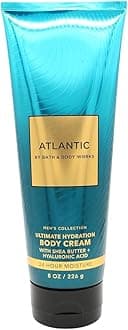 Bath & Body Ultimate Hydration Body Cream with Shea Butter, 8 Oz. - Men's Collection (Full Size, Atlantic)