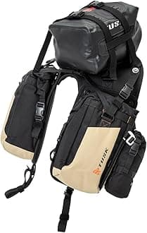 TUSK Excursion Rackless Luggage System w/X-Small Dry Duffel & Bottle Holders 690-701 Heat Shield Black/Tan