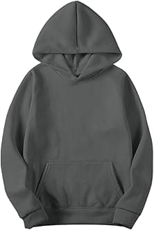 Mens Sweatshirt Basic Hooded Pullover Hoodies Unisex Men Fall Casual Fitness Long Sleeve Athletic Hoody with Pocket