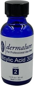 Dermalure Salicylic Acid Peel 30% - 1oz (30ml) - Ideal for Acne, Hyper-pigmentation & Premature Aging - Unclogs Pores & Evens Skin Tone - Face Peel for Oily/Combination Skin