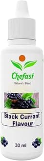- Chefast Black Currant Flavour Baking Essence for Cake, Milkshakes, Ice-Cream - 30ML ( Use 2-3 Drops Essence for 250 grm Cake)