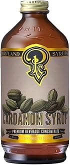 Portland Syrups Cardamom Syrup – Flavoring for Coffee, Lattes, Cold Brew, Macchiatos, Cocktails, & Desserts – Ideal for Drinks & Adding a Flavor to Any Beverage – 12 oz, 24 servings (Pack of 1)