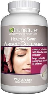 trunature Healthy Skin Verisol Collagen 240 Capsules, Collagen Peptides 2500 mg