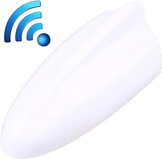 Possbay Car Roof Antenna Shark Fin Style Radio Signal AM FM Aerials for Ford VW BMW Peugeot (white)