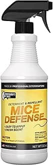 Exterminators Choice Mice Barrier Spray - 32 Oz, Peppermint Scent - Essential Oil Blend for Indoor & Outdoor Areas - Inhibits Chewing & Nesting - Quick Spray Application