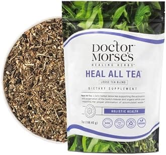 Doctor Morse's Heal All Tea - Loose Blend Herbal Tea - Vegan & Caffeine Free - Full Body Detox - Naturopath Formulated - Burdock Root, Dandelion Leaf, Black Walnut Hull - 7oz, 86 Servings