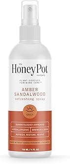 Refreshing and Restorative Panty and Body Plant-Derived Deodorant Spray - Paraben & Sulfate Free - Amber Sandalwood - 4 fl. oz.