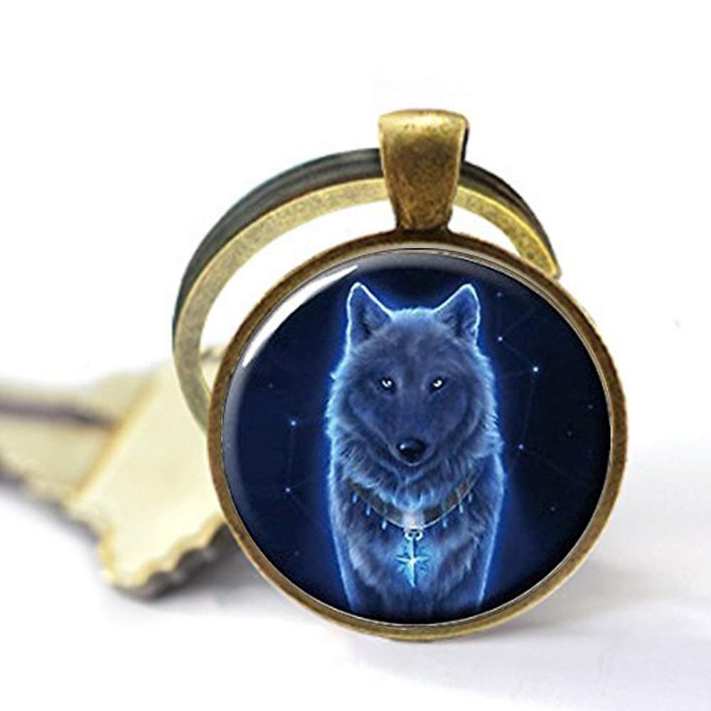 Ghost Wolf Keychain , Wolf, Picture Keychain,Wolf Keychain