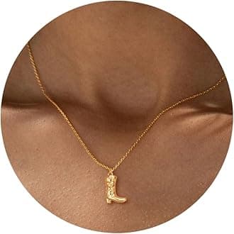 HANLI 14K Gold Plated Necklaces for Women - Dainty Butterfly, Star of David, Moon and Star, Sun, Lotus, Infinity, Hummingbird, Bee,Boots,Chill,Sunflower Pendant Designs - Elegant Jewelry for Women