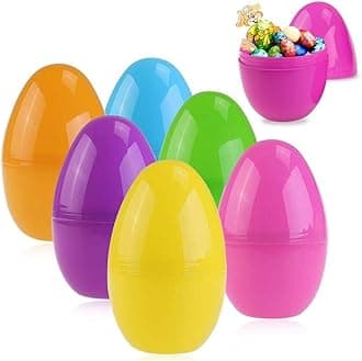 Lankater 12pcs Coloured Plastic Eggs for Kids to Fill with Easter Treats Spring & Easter Party Bag Fillers Prizes