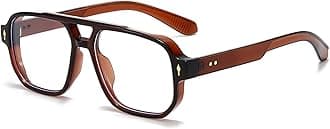 Blue Light Blocking Glasses for Women Men 70s Retro Square Aviator Eyeglasses Rectangle Computer Eyewear