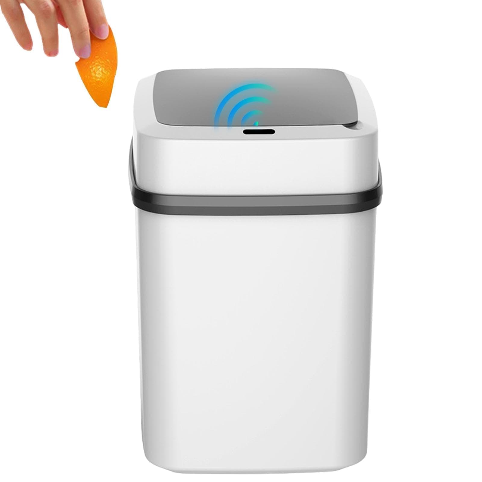 SLEEPHEAD® Smudge Resistant Rectangular Trash Can，10 L Automatic Touchless Smart Trash Can Motion Sensor Trash Bin Rubbish Waste Bin Kitchen Trash Can Garbage Bins