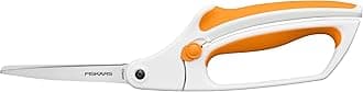 Fiskars Easy Action Fabric Scissors, Stainless Steel Blades for Precision Cuts, Spring-Assited Bent Handle