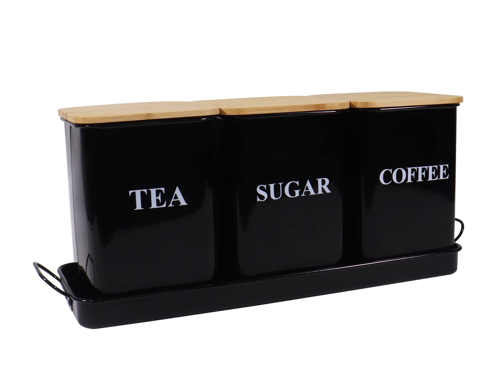 Tea Coffee Sugar Storage Canisters Set