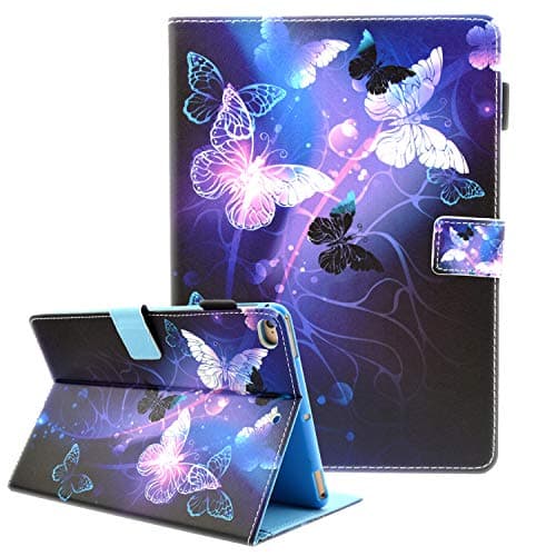iPad Mini Case, iPad Mini 2/3 Case, iPad Mini 4 Case, iPad Mini 5 Case, Fvimi Multi-Angle Viewing Folio Smart Leather Cover with Auto Sleep/Wake for 7.9" Apple iPad Mini 1/2/3/4/5, Purple Butterfly