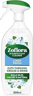 Zoflora Linen Fresh Multipurpose Spray, Multipurpose Disinfectant Liquid, Antibacterial & Multi-Surface, Pet Safe Disinfectant, Kills 99.9% Of Bacteria & Viruses, 1 X 800 ml