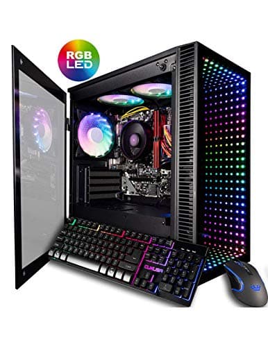 Empowered PC Continuum Micro RGB Gamer Computer - AMD 6-Core Ryzen 5 5500 CPU, 16GB RAM, 512GB NVMe SSD, NVIDIA GeForce RTX 2060 6GB, WiFi, Windows 11 Home - Gaming Desktop