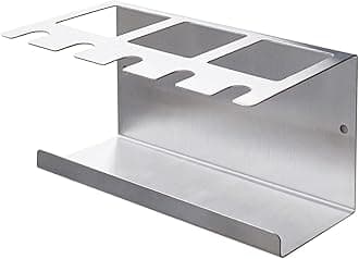 Toothbrush Holders Wall Mounted Electric Toothbrush Holder Stainless Steel Tooth Brushing Holder Electric Tooth Brush Head Holder Toothpaste Holder Organizer Storage for Bathroom (Silver)