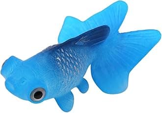 Pssopp Aquarium Fake Fish Decoration, Artificial Blue Goldfish Betta Fish Decoration Silicone Swimming Gold Fish Small Lifelike Fake Fish Funny Fish Ornaments