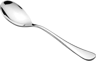 Parage Stainless Steel Table Spoons Set with Round Edge, 18.5 cm, Tableware, Set of 12, Silver