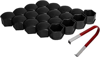20PCS Lug Nut Covers - 3/4'' Wheel Nut Bolt Cover Caps, 19mm Hexagonal Nut Covers with Removal Tool, Wheel Bolt Dust Caps Compatible with Au di, Auto Rims Nut Exterior Protection, Black