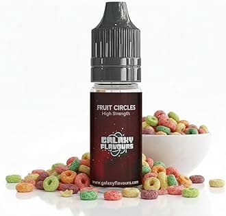 Fruit Circles Food Flavouring Drops 10ml - Premium Cereal Extract for Professional Baking & Luxury Fruity Beverages - High Strength Food Grade Concentrate by GALAXY FOOD FLAVOURS