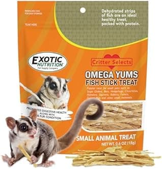 Exotic Nutrition Omega YUMS Fish Stick Treat for Sugar Gliders | All Natural & Made with Real Fish (1)